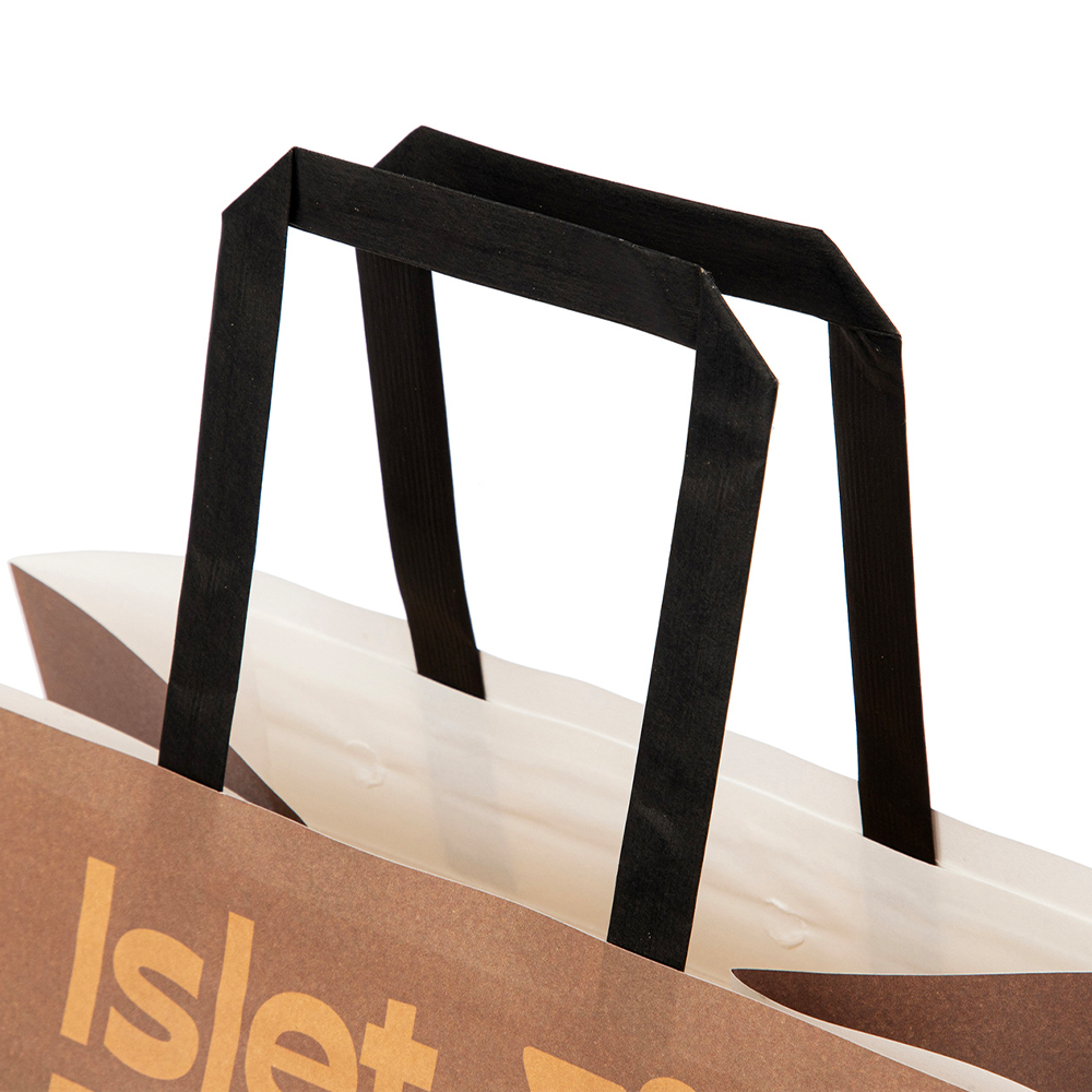 平坦的手柄纸袋